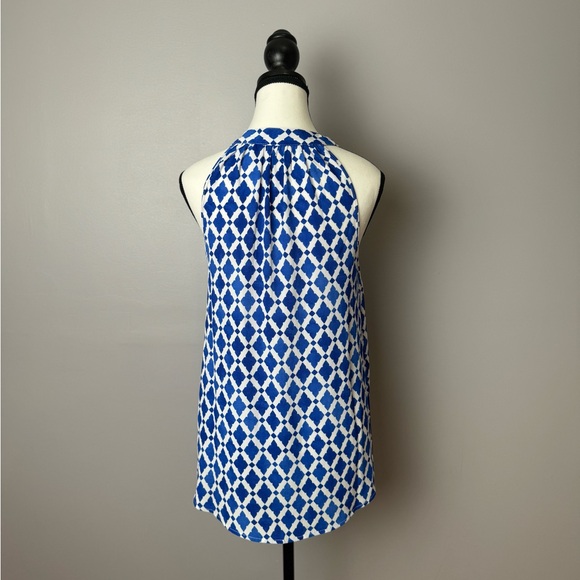 Mud Pie blue/cobalt and white flowy sleeveless blouse size small - Picture 11 of 11